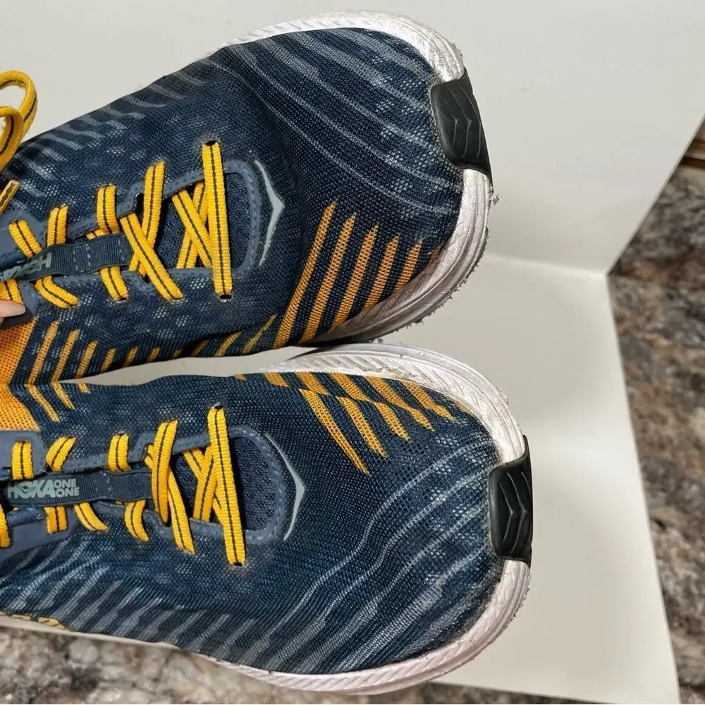 Hoka Blue & Gold High Support Athletic Training Shoes